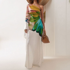 Women's Elegant One-Shoulder Satin Dress