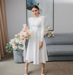 Elegant White Women's Banquet Dress
