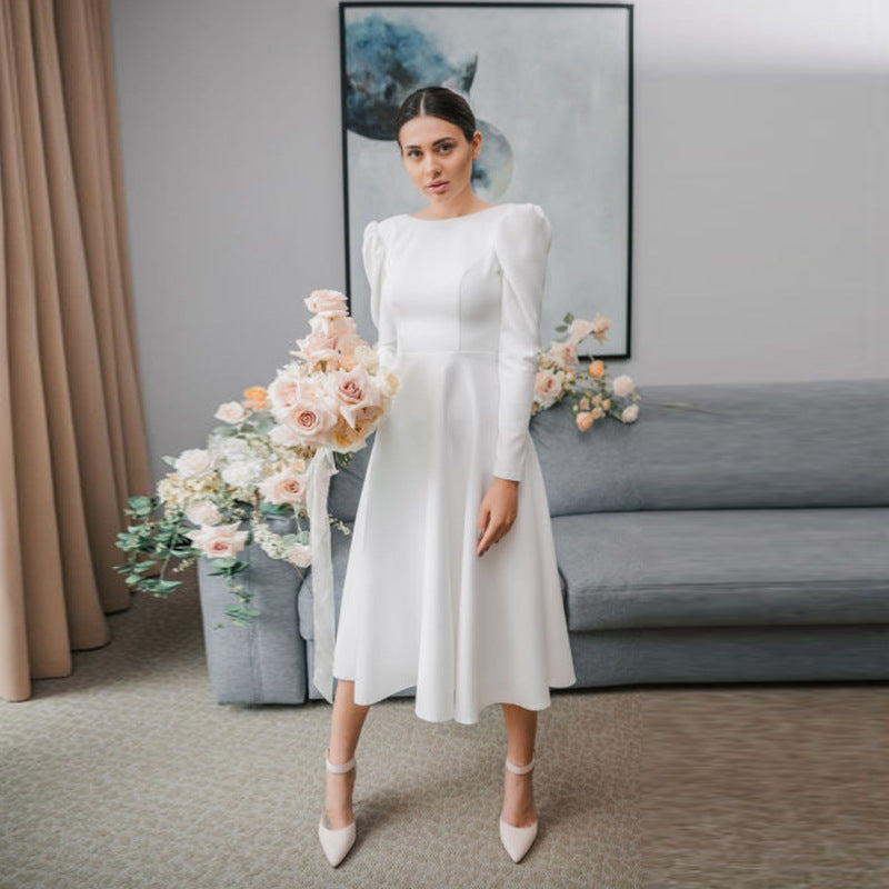 Elegant White Women's Banquet Dress