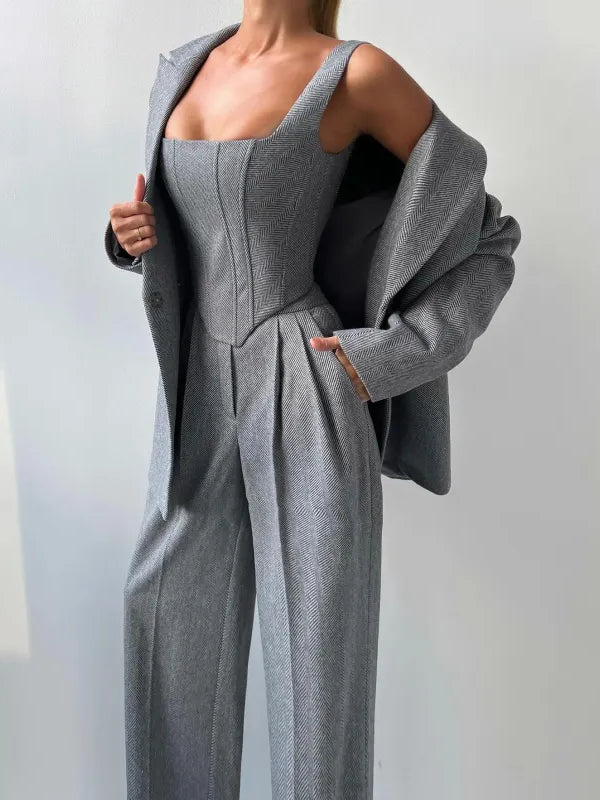 Fishbone Crisp Suit Women's Clothing