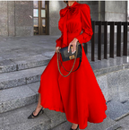 Elegant Women's Long-sleeved Dress