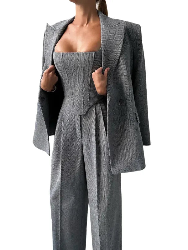 Fishbone Crisp Suit Women's Clothing