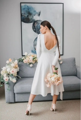 Elegant White Women's Banquet Dress